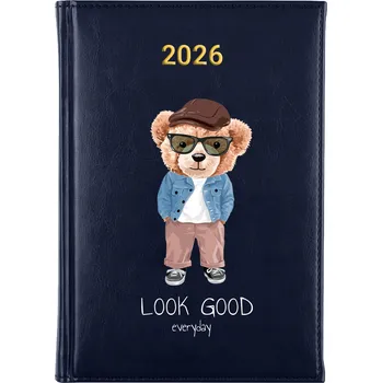 Kalendář Knižkový kalendář 2026 A5 FunnyCase modrý