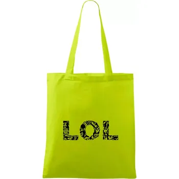 LOL nápis - Taška bavlněná - 42 x 38 cm ( Limetková )