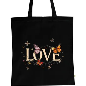 Pánská móda BIO plátěná taška s potiskem Love bag