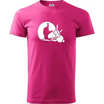 Pánské tričko Zajíc stín loser - Klasické pánské triko vyšší gramáže - S ( Purpurová )