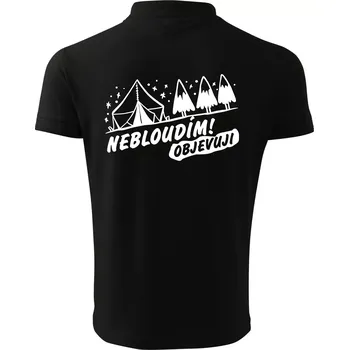 Pánská košile Nebloudím, objevuji - hory - Polokošile pánská Pique Polo 203 - XL ( Černá )