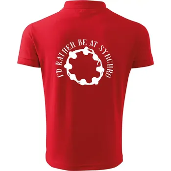 Pánská košile I'd Rather Be At Synchro - Polokošile pánská Pique Polo 203 - L ( Červená )