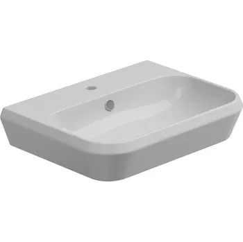 Umyvadlo Umyvadlo Cruise, keramické, bílé lesklé, 65x48 cm, CRLAVBW65000
