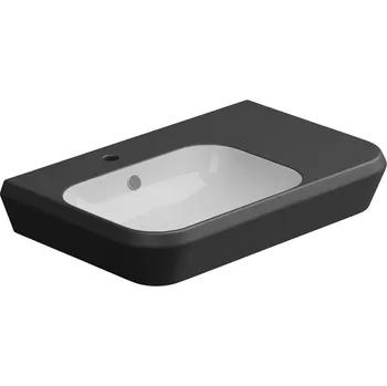 Umyvadlo Cruise, keramické, dvoubarevné, 80x48 cm, CRLAVBW80BI000003