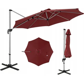 Stínicí technika Kulatý zahradní slunečník 339 cm červený