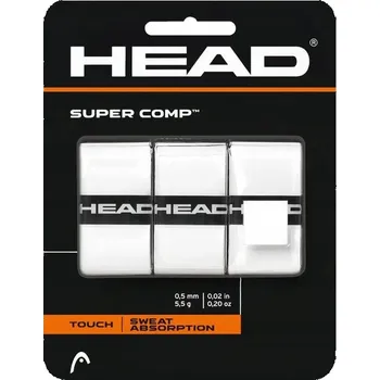 Vrchní omotávka HEAD SUPER COMP OVERGRIP Bílá 0,50 mm 3 ks