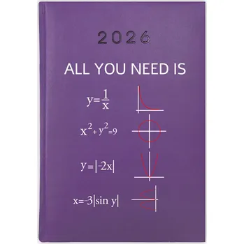 Kalendář Knižní kalendář 2026 A5 FunnyCase fialový