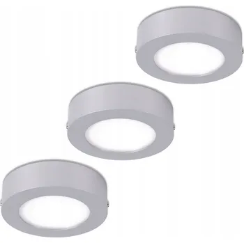 3x Stropní svítidlo stropní svítidlo LED 8W 650lm 3000K stříbrné 12cm nástěnný - OBÝVACÍ POKOJ