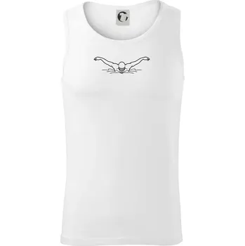 Plavec motýlek - Tílko pánské Core - L ( Bílá )