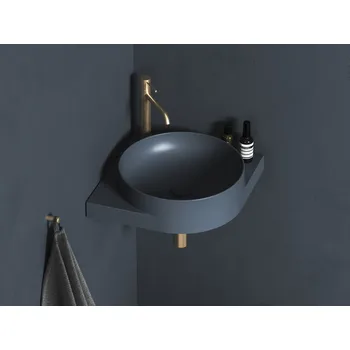 Umyvadlo Umyvadlo Yard 45 C, s otvorem pro baterii, bez přepadu, Deepsea Blue