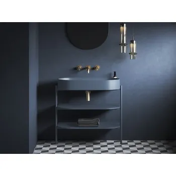 Umyvadlo Umyvadlo Yard 80, bez otvoru pro baterii, bez přepadu, Deepsea Blue