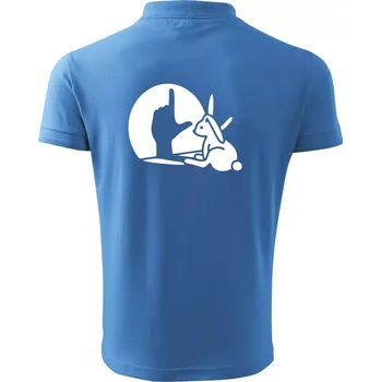 Pánská košile Zajíc stín loser - Polokošile pánská Pique Polo 203 - 4XL ( Azurově modrá )