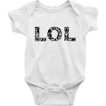 Kojenecký body LOL nápis - Body kojenecké s krátkým rukávem - Krátký r. 12-18 měs ( Bílá )