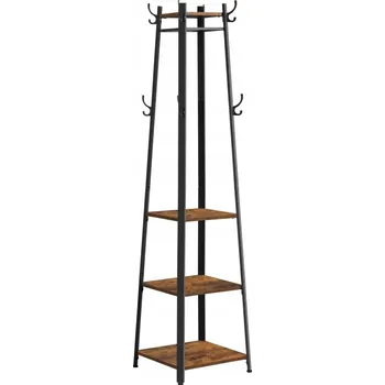 Věšák Vasagle stojací věšák tmavé dřevo 45 cm