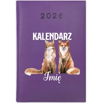 Kalendář Knižní kalendář 2026 A5 FunnyCase fialový