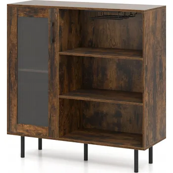 Kuchyňská skříňka Kuchyňská skříňka Costway dub rustikální MDF deska 1 dvířka 35x95x98 cm