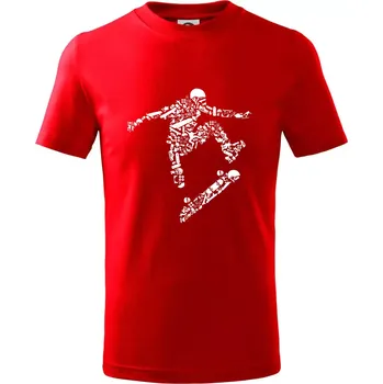 Chlapecké tričko Skater icons - Tričko dětské bavlněné - 98 cm / 2 roky ( Červená )