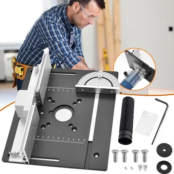 HLINÍKOVÁ DESKA STOLU PRO FRÉZKU S VODÍCÍ LIŠTOU, FRÉZOVACÍ DESKA