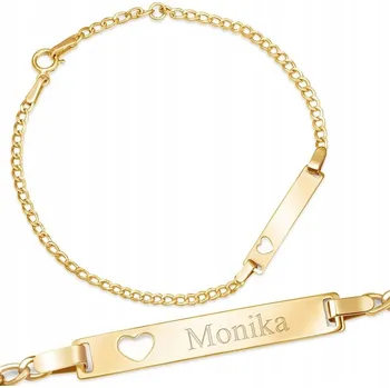 Náramek Zlatý náramek Murrano Au 585, nastavitelný 14-16 cm, vzor ankr / kotva, na křtiny