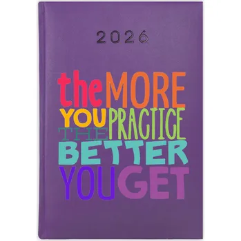 Kalendář Knihový kalendář 2026 A5 fialový