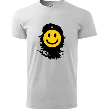 Che Smiley - Triko extra velké (5-8XL) - 7XL ( Světlešedý Melír )