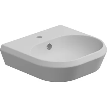 Umyvadlo Umyvadlo Cruise, keramické, bílé matné, 50x48 cm, CRLAVBW50001