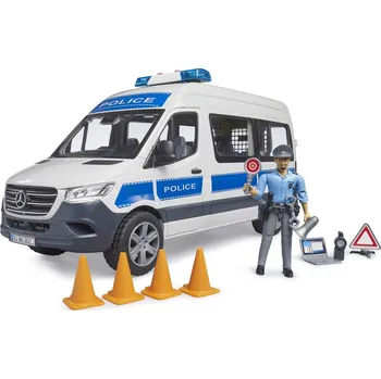 BRUDER 02683 Auto MB Sprinter dodávka Policie model 1:16 na baterie Světlo Zvuk br02683