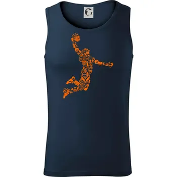 Hráč basketbalu ikony - Tílko pánské Core - 2XL ( Námořní modrá (velmi tmavá - téměř černá) )