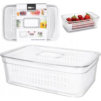 Dóza na potraviny Organizer do lodówki z koszykiem 3,6l na potraviny, ovoce, zeleninu 31x20,5x10,5 cm