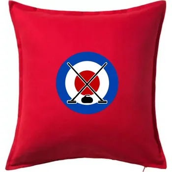 Polštář Curling tee - Polštář 50x50 - 50x50 - Pouze potah ( Červená )