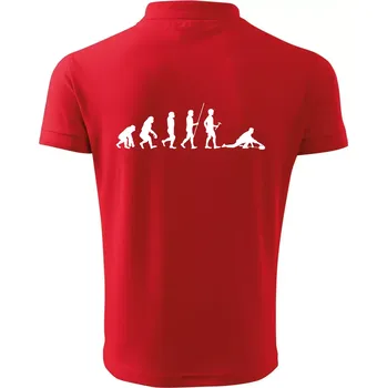 Pánská košile Evoluce curling - Polokošile pánská Pique Polo 203 - L ( Červená )