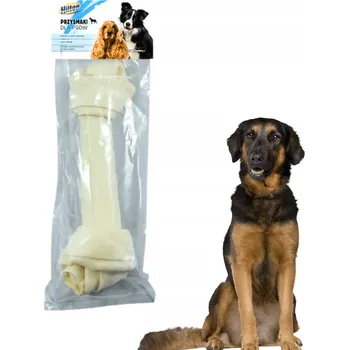 Pamlsek pro psa Hilton kroucená kost bílá 18 cm psí pamlsek
