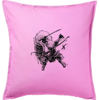 Polštář Skica ninja veverka - Polštář 50x50 - 50x50 - Pouze potah ( Růžová )