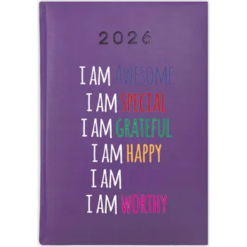 Kalendář Knihový kalendář 2026 A5 fialový