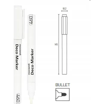 Akrylový fix MONAMI Deco Marker B 460 2 mm bílý