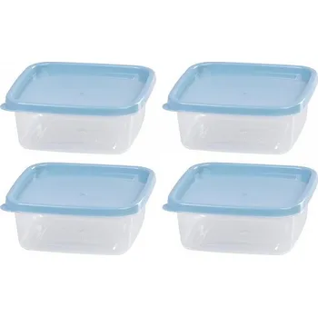 Dóza na potraviny Dóza čtvercová MagicHome Clip, 600ml, 4ks