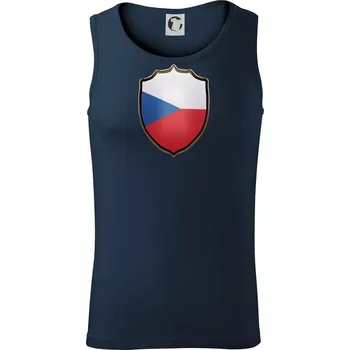 Pánské termoprádlo Česká vlajka erb - Tílko pánské Core - M ( Námořní modrá (velmi tmavá - téměř černá) )
