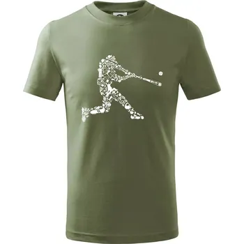 Hráč basebalu ikony - Tričko dětské bavlněné - 134 cm/8 let ( Khaki )
