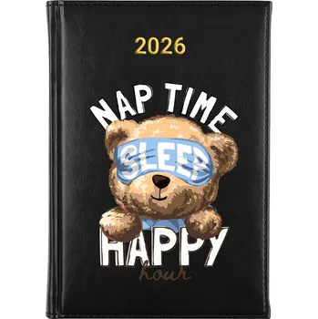 Kalendář Knižní kalendář 2026 A5 FunnyCase černý