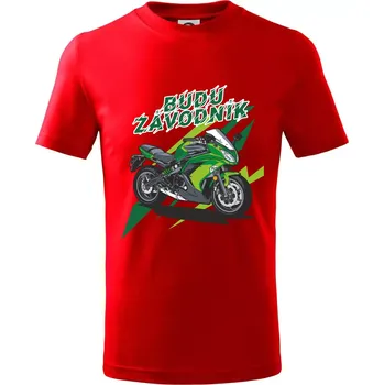 Budu závodník zelená silnice - Tričko dětské bavlněné - 98 cm / 2 roky ( Červená )