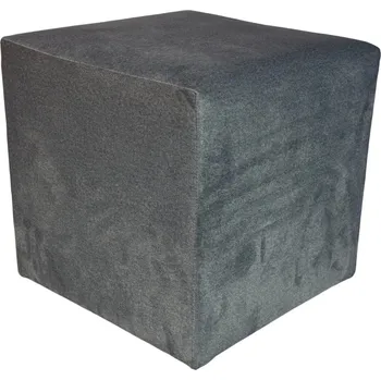 Taburet Čalouněný Taburet Max Mebels šedý