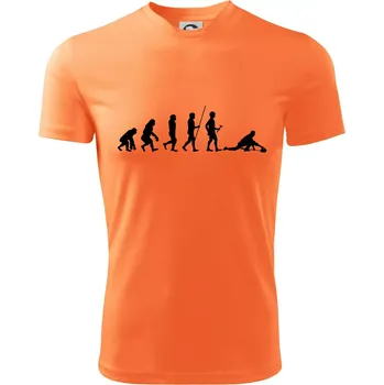 Evoluce curling - Dětské triko sportovní (dresovina) - 146 cm/10 let ( Neon mandarine )