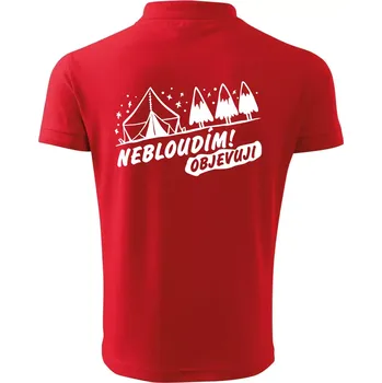 Pánská košile Nebloudím, objevuji - hory - Polokošile pánská Pique Polo 203 - XL ( Červená )