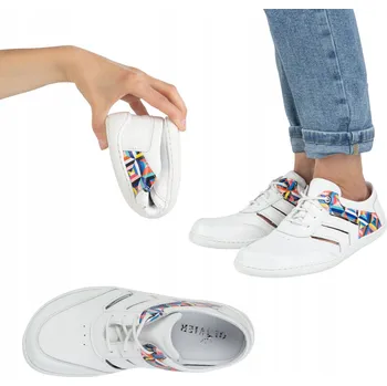 Dámské tenisky Dámské barefoot kožené tenisky minimalistické Layla OLIVIER bílé, velikost 37