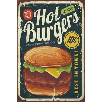 Obraz Cedule Hot Burgers
