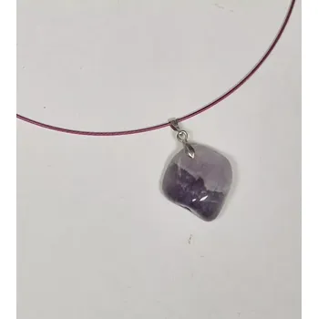 Náhrdelník Náhrdelník na lanku s polodrahokamem - ametyst 3 (do vyprodání zásob)