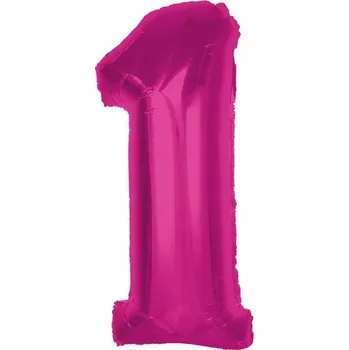 Balónek Fóliový balónek Smart, číslice 1, růžový, 92 cm