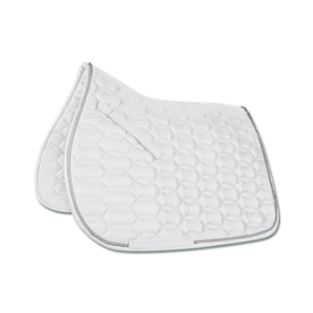 Podsedlová dečka Waldhausen Ancona, bílá, Full - Skoková - Šedá