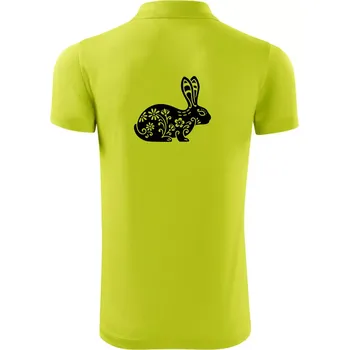 Pánská košile Zajíc květy - Polokošile Victory sportovní (dresovina) - S ( Limetková )