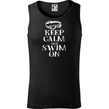Pánské termoprádlo Keep calm and swim on - Tílko pánské Core - XL ( Černá )